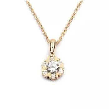 Les Trsors De Lily [M8896] - Позолоченное колье Love белое золото - 13 мм