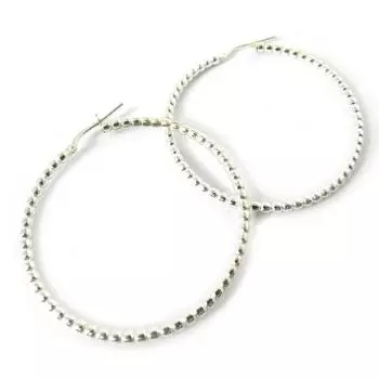 Les Trsors De Lily [M8931] - Серебряные серьги-кольца Billes (с родиевым покрытием) - 45x2 мм