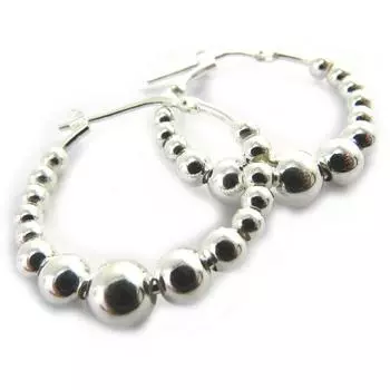 Les Trsors De Lily [M8995] - Серебряные серьги-кольца Billes серебро - 25x6 мм