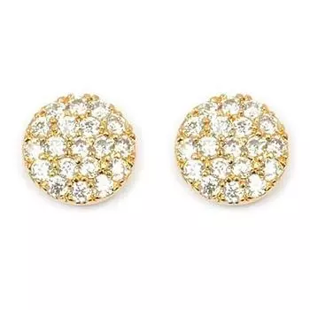 Les Trsors De Lily [M8997] - Позолоченные серьги Sissi из белого золота - 7 мм