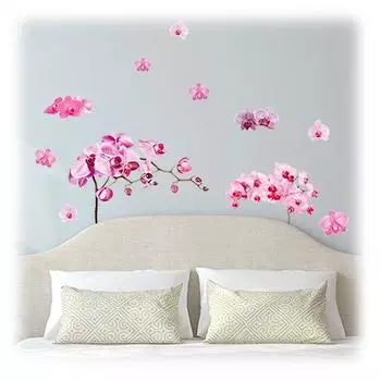 Les Trsors De Lily [M9129] - Лист с наклейками Орхидея розового цвета (50x70 см)