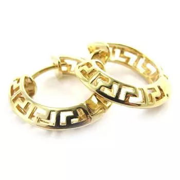 Les Trsors De Lily [M9470] - Позолоченные серьги-кольца Rhodes - 20 мм 5 мм