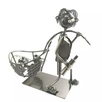 Les Trsors De Lily [M9895] - Подставка для бутылок Металлическая скульптура Harvester - 23. 5x11. 5x9. 5 см
