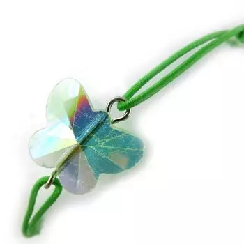 Les Trsors De Lily [N0253] - Браслет на резинке Cristal зеленый (бабочка)