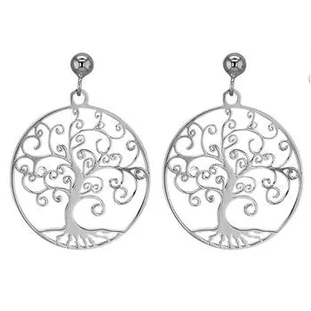 Les Trsors De Lily [N0656] - Серебряные серьги Древо жизни серебро - 25 мм
