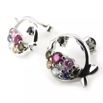 Les Trsors De Lily [N0662] - Серебряные серьги Рыбки tutti frutti