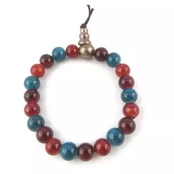 Les Trsors De Lily [N1043] - Дизайнерский браслет Mineralia коричнево-синий