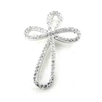 Les Trsors De Lily [N1550] - Серебряный кулон с белым крестом