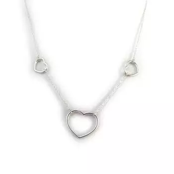 Les Trsors De Lily [N2879] - Серебряное колье «Love», серебро (родиевое покрытие) - 19x16 мм