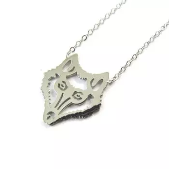 Les Trsors De Lily [N3370] - Стальное ожерелье Majestic Wolf (45 см)
