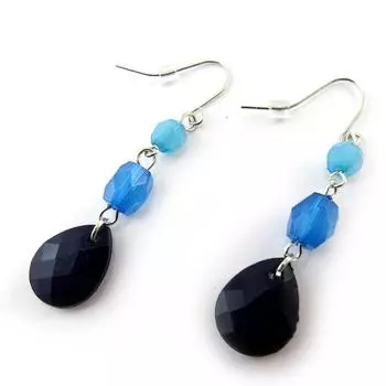 Les Trsors De Lily [N3575] - Дизайнерские серьги Scarlett синие