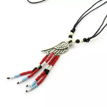 Les Trsors De Lily [N4608] - Дизайнерское колье Navajos красное серебро