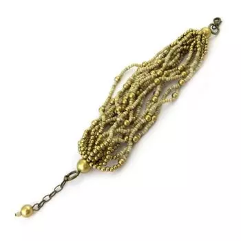 Les Trsors De Lily [N4628] - Этнический браслет Kilimanjaro золотисто-бежевый