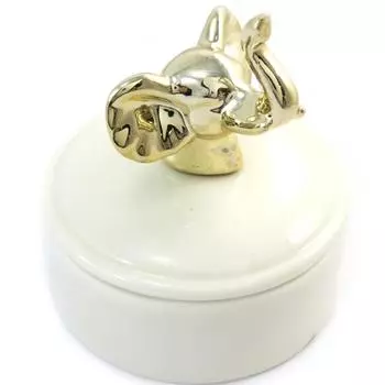 Les Trsors De Lily [N4709] - Маленькая золотая шкатулка Слон цвета слоновой кости золотой
