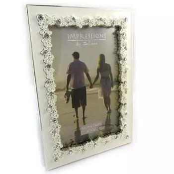 Les Trsors De Lily [N4729] - Фоторамка Romance с кристаллами слоновой кости (10x15 см)