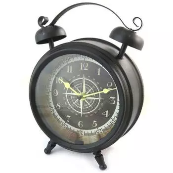 Les Trsors De Lily [N4827] - Черные металлические часы «Винтажный дизайн»