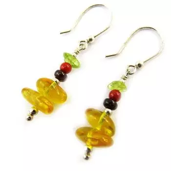 Les Trsors De Lily [N5081] - Разноцветные серебряные серьги Mineralia