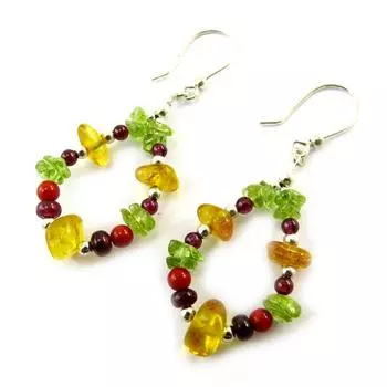 Les Trsors De Lily [N5082] - Разноцветные серебряные серьги Mineralia