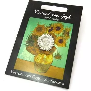 Les Trsors De Lily [N5261] - Золотая брошь-булавка Vincent Van Gogh (подсолнух)