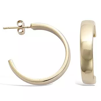 Les Trsors De Lily [N5327] — позолоченные серьги-кольца «Chorographie» — 2,5 см 5 мм