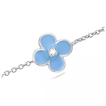 Les Trsors De Lily [N5387] - Серебряный браслет Бабочки серебристо-голубой (родированное покрытие) - 10 мм