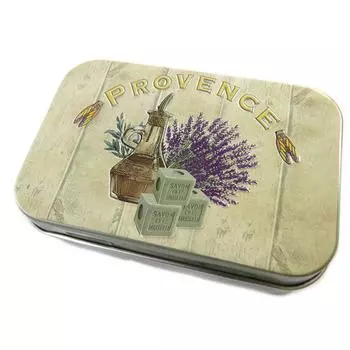 Les Trsors De Lily [N6548] - Металлическая шкатулка цвета хаки бежевого цвета Provence .