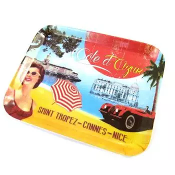 Les Trsors De Lily [N6625] - Разноцветный поднос Лазурный берег (15x20 см) красный