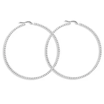 Les Trsors De Lily [N7263] — Серебряные серьги-кольца «Мрамор» — 40 мм 2 мм