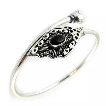 Les Trsors De Lily [N8092] - Дизайнерский браслет Навахо черное серебро