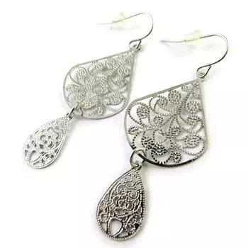 Les Trsors De Lily [N8358] - Дизайнерские серьги Кармен серебро.