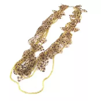 Les Trsors De Lily [N8866] - коричневое дизайнерское длинное колье Safari Queen.