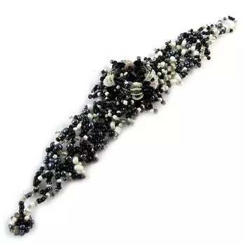 Les Trsors De Lily [N9225] - Серебристо-серый дизайнерский браслет Scarlett