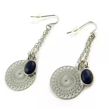 Les Trsors De Lily [N9898] - Серьги Кармен черное серебро