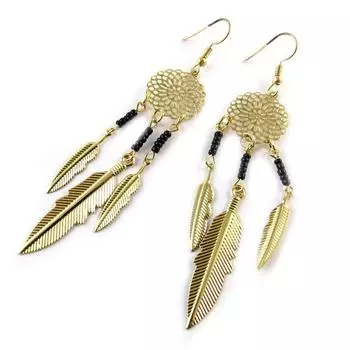 Les Trsors De Lily [N9911] - Золотые серьги Навахо