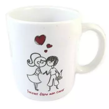 Les Trsors De Lily [P0345] - Керамическая кружка «Любовь» (Навсегда в моем сердце)
