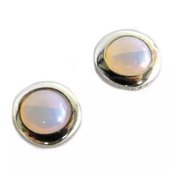 Les Trsors De Lily [P0654] - Серебряные перламутровые розовые серебряные серьги Princess Opal (родий) - 5 мм