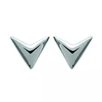 Les Trsors De Lily [P0656] - Серебряные серьги Дельта серебро (родий) - 5 мм