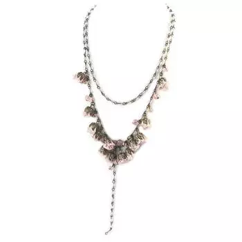 Les Trsors De Lily [P0788] - Колье ручной работы Les Antoinettes старый розовый (ручная работа)