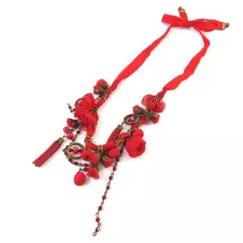 Les Trsors De Lily [P0795] - Колье ручной работы Les Antoinettes красное (ручная работа)