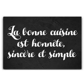 Les Trsors De Lily [P1040] - Разделочная доска/стеклянная подставка Цитаты (Готовим... честно - искренне и просто) - 30x20 см