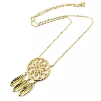 Les Trsors De Lily [P1254] - Позолоченное ожерелье Навахо золото (ловец снов ловит сны)