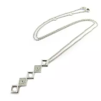 Les Trsors De Lily [P1259] - Серебряное колье Сисси белое серебро (родированное покрытие)