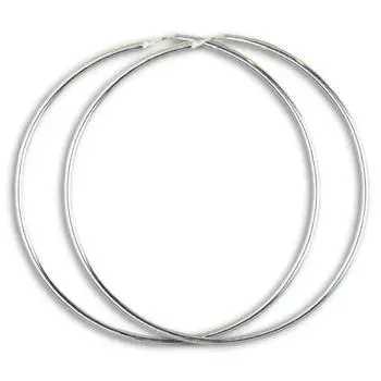 Les Trsors De Lily [P1683] - Серебряные серьги-кольца «Простота» - 50 мм 2 мм