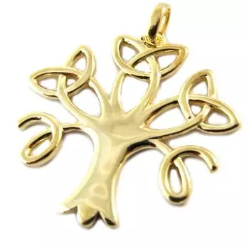 Les Trsors De Lily [P1707] - Позолоченный кулон Древо жизни - 30x25 мм
