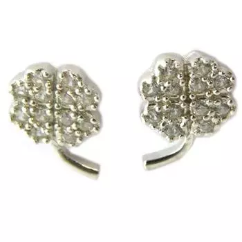 Les Trsors De Lily [P1708] - Серебряные серьги Белый клевер