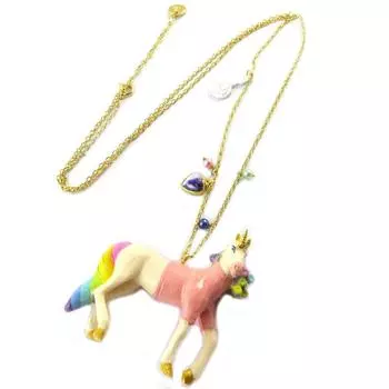 Les Trsors De Lily [P2001] - Ожерелье ручной работы / длинное колье Wonderful World (Единорог), разноцветное золото.