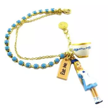 Les Trsors De Lily [P2208] - Браслет ручной работы Чудесный мир (Алиса) синее белое золото