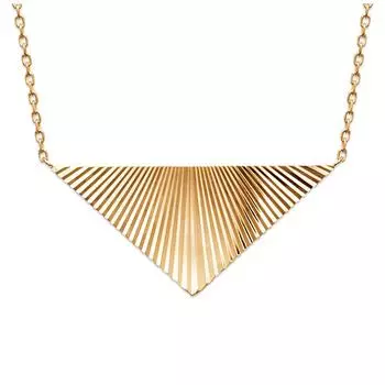Les Trsors De Lily [P2635] - Позолоченное ожерелье Клеопатра (треугольник) - 35x15 мм