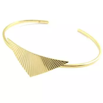 Les Trsors De Lily [P2637] - Позолоченный золотой браслет «Клеопатра» (треугольник)