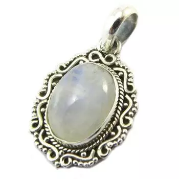 Les Trsors De Lily [P3807] - Серебряный кулон с лунным камнем Heaven - 22x17 мм